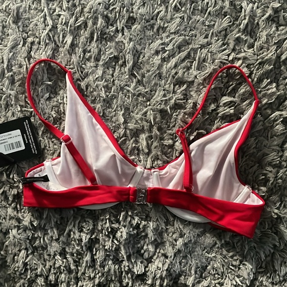 Red Bathing Suit top - Picture 3 of 4